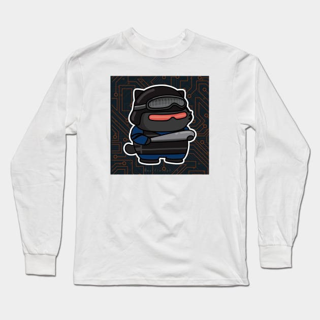Cyber Muffin Long Sleeve T-Shirt by @muffin_cat_ig